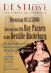 Poster from gig at Destille in Bueckeburg Germany in Dec!