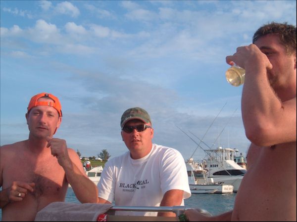 Dan Bud Steve on the boat in St George's Bermuda on Bermuda Day - May 24 - photo.