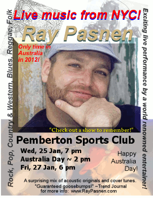 Ray Pasnen - Live for Australia Day!