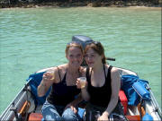 Claire and Charlotte out boating in Bermuda