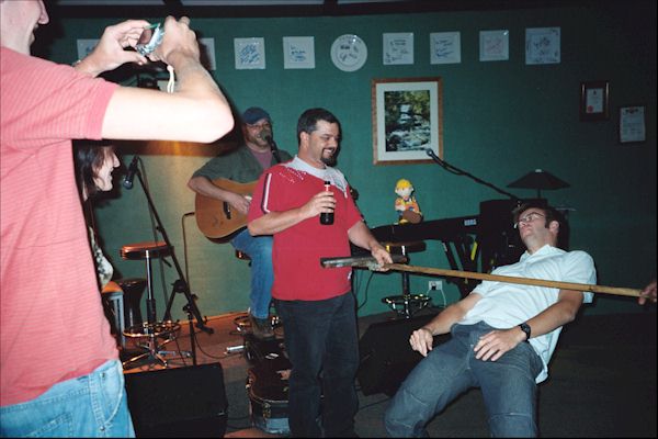 Dancing the limbo in the Gloucester Motel - Pemberton Western Australia.