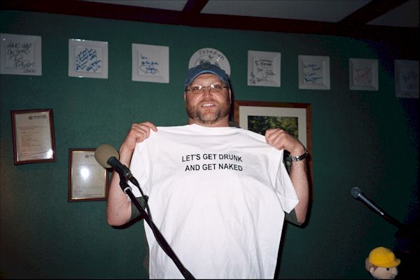 Tour t-shirt - Let's all get drunk and get naked. Photo