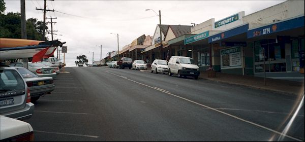 Photo looking up Main St. Pemberton Western Australia.