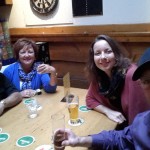 Joe, Marie, Sarah and myself in the back room of Susie's Saloon in the Red Light District in Amsterdam. 