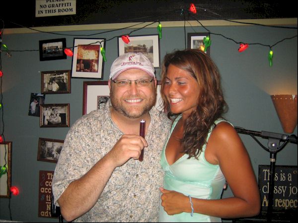 Ray and Jasmine at The Swizzle Inn in Bermuda.