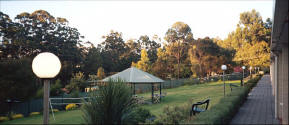 View of grounds at Gloucester Motel -from lower building.