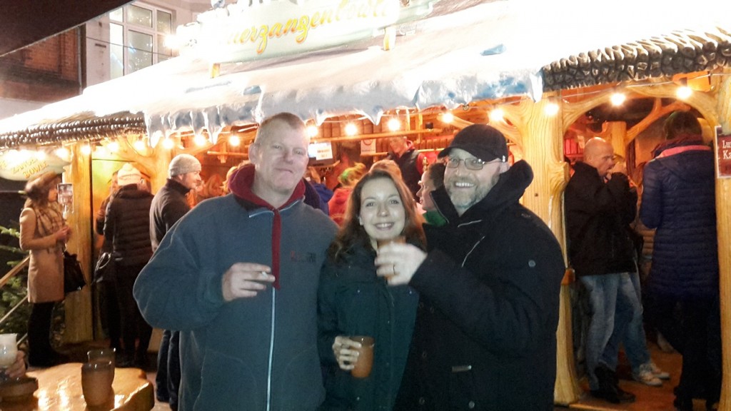 Adolf, Sarah and Ray at The Minden Christmas Market. 2015