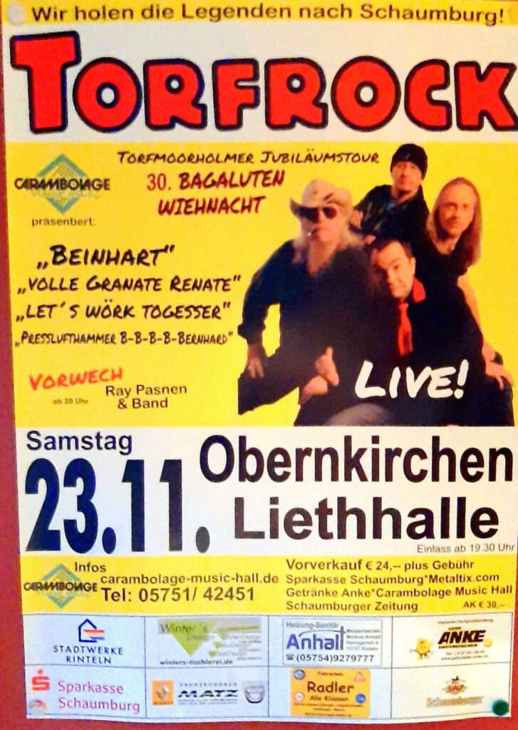 Ray Pasnen Band Torfrock Obernkirchen 23.11. 2019