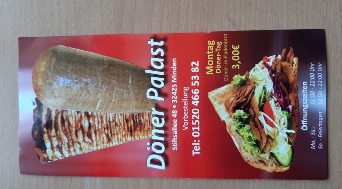 Döner Palast Minden Speisekarte - Seit 1