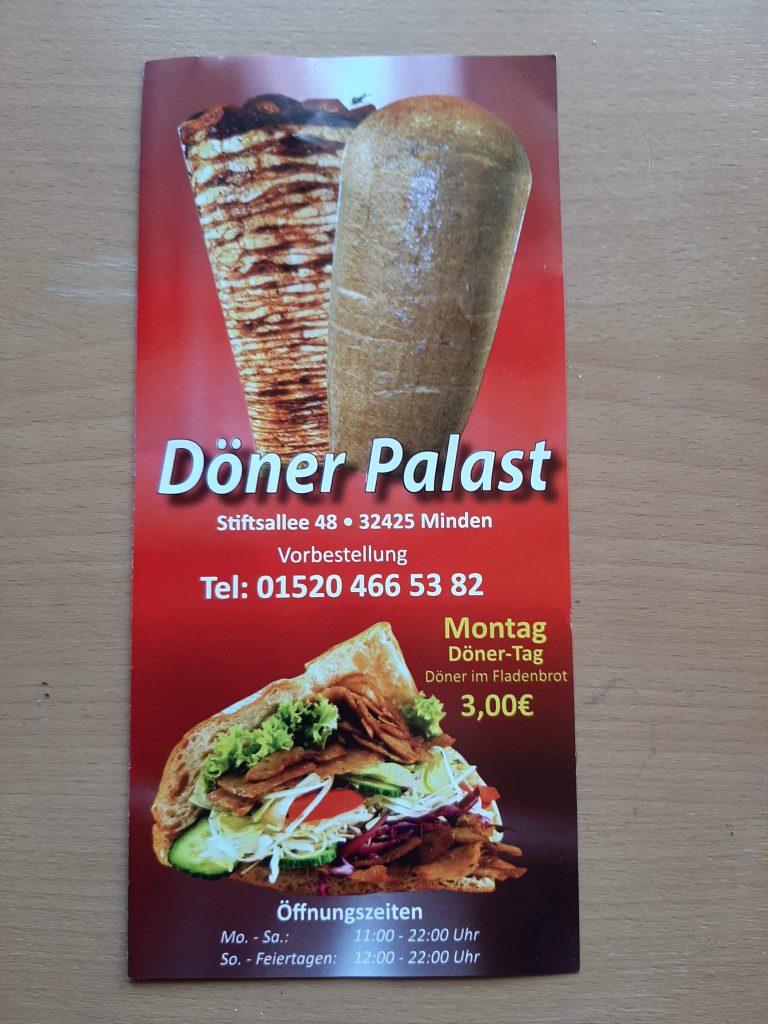 Döner Palast Minden Speisekarte - Seit 1