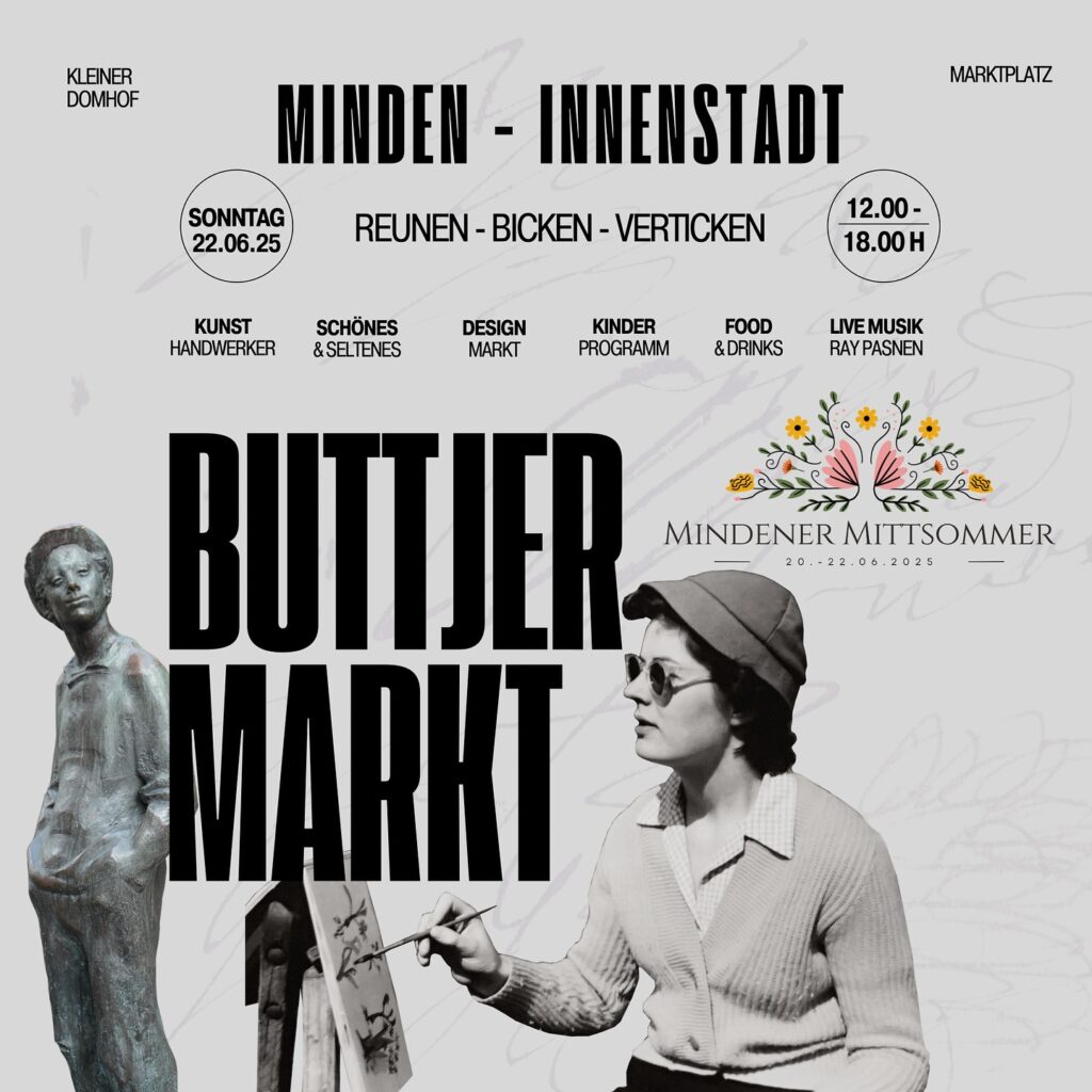BUTTJERMARKT Minden: 22. JUNI 2025 12-18 Uhr
