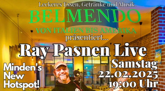 Ray Pasnen Live-Musik in Belmendo Minden. 22.02.2025 - 19 Uhr