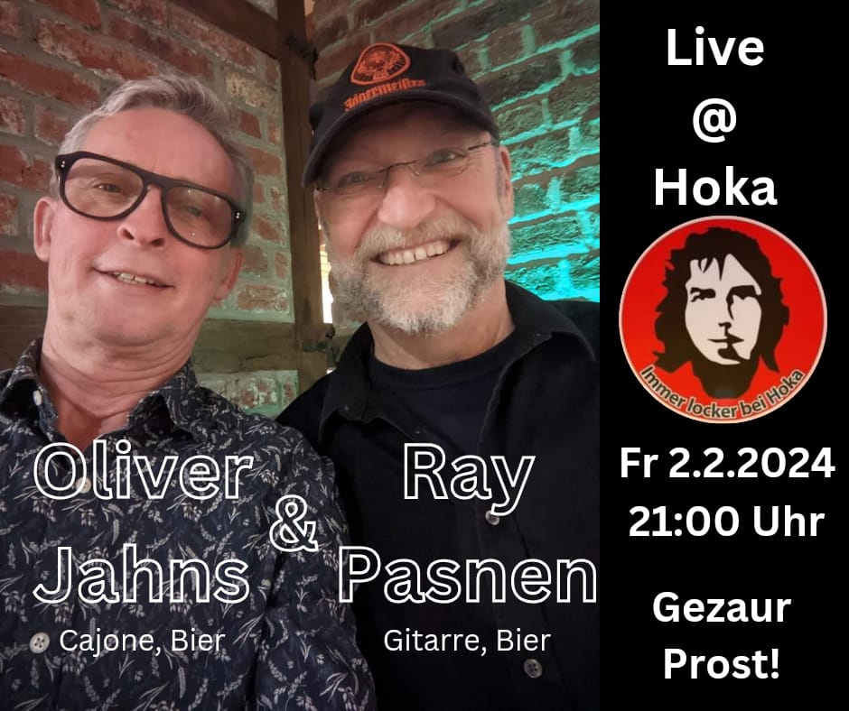 Ray Pasnen & Oliver Jahns live at Hoka Bar Minden - Fr 02.02.2024 21 Uhr