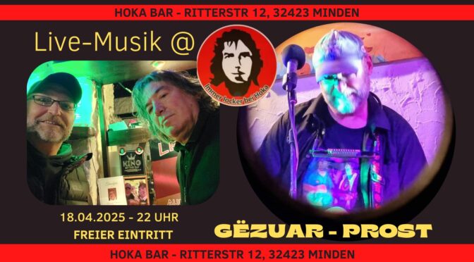 HOKA Bar Minden|Live-Musik|Fr 18.04.2025|22 Uhr