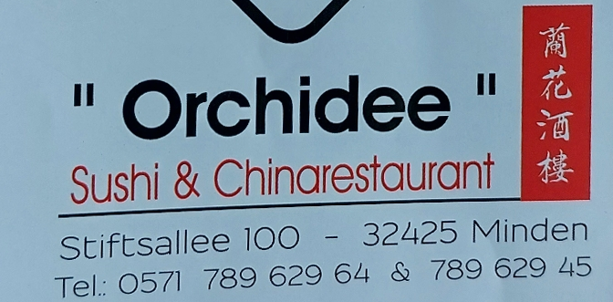 Menu - China Sushi Restaurant Orchidee aus Minden Speisekarte