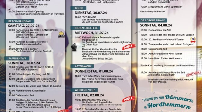 TVG Sportfest Nordhemmern So 04.08 – 18:00 Uhr