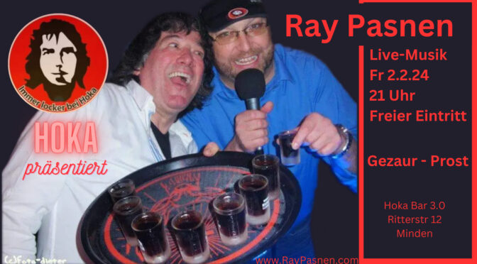 Ray Pasnen live at Hoka Bar Minden - Fr 02.02.2024 21 Uhr